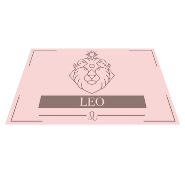 Individual mesa signo zodiacal Leo rosa - TenVinilo
