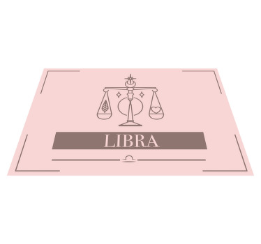 Individual mesa signo zodiacal Libra rosa - TenVinilo