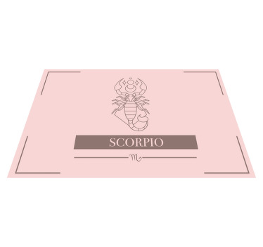 Mantel individual signo zodiacal Escorpio rosa - TenVinilo