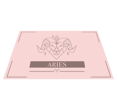Mantel individual signo zodiacal Aries rosa - TenVinilo