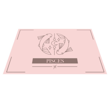 Mantel individual signo zodiacal Piscis rosa - TenVinilo