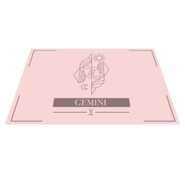 Mantel individual signo zodiacal Geminis rosa - TenVinilo