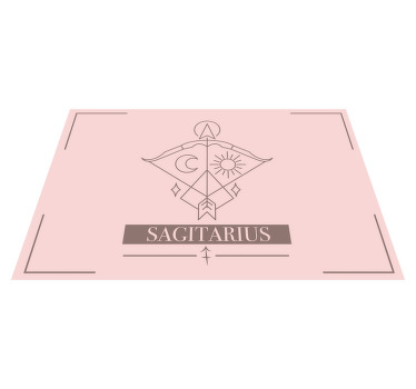 Mantel individual signo zodiacal Sagitario rosa - TenVinilo