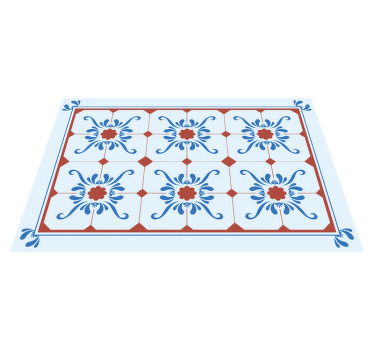 Mantel individual imitación patrón floral vintage - TenVinilo