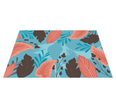 Tropical leaves pastel wall art placemats - TenStickers