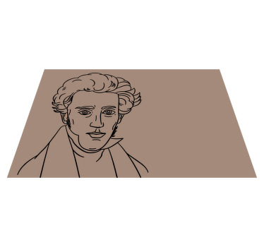 Tegning af søren kierkegaard citat dækkeservietter - TenStickers