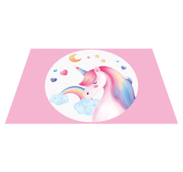 Tischset Kinder Regenbogen einhorn - TenStickers