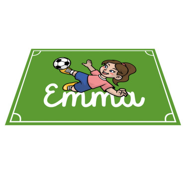 Tischset mit Namen Fußballspielerin mit Namen - TenStickers