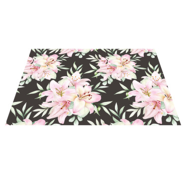 Original placemat floral pink lilies - TenStickers