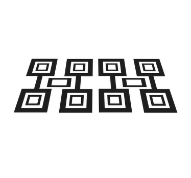 Modern vierkant motief moderne placema - TenStickers