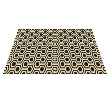 코스모폴리탄 스타일의 육각형 디자인 플레이스매트 - TenStickers