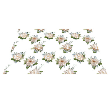 Cosmopolitan-style big flowers design placemats - TenStickers