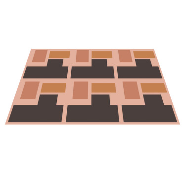 Individuais de mesa originais Formas marrons e laranja - TenStickers