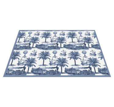 Fransk vintage i blå originalplaceringsunderlägg - Tenstickers