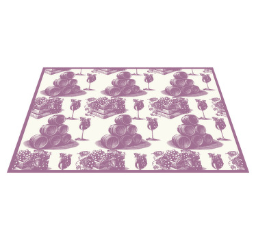 Mantel individual original Patrón vintage francés en violeta - TenVinilo