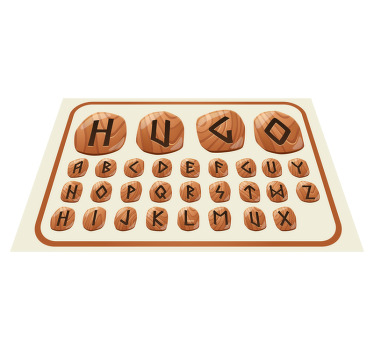 Vikingalfabet barn personliga bordstabletter - Tenstickers