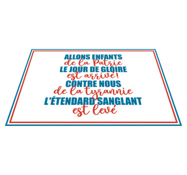 Set de table maison La Marseillaise paroles - TenStickers