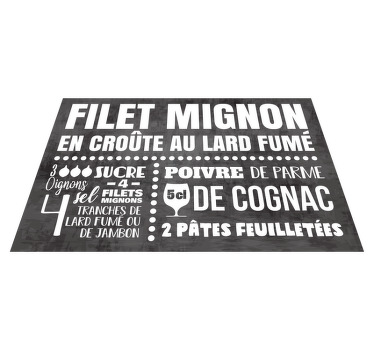Set de table Filet mignon en croûte lard fumé - TenStickers