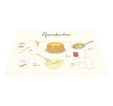 Tischset Minimalistisches Pfannkuchen Rezept - TenStickers