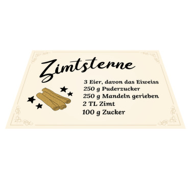 Tischset Zimtstern Rezept - TenStickers