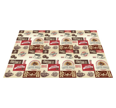 Tischset Zuhause Retro Kaffee Designs - TenStickers