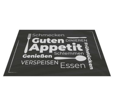 Tischset rechteckig Guten Appetit Text - TenStickers