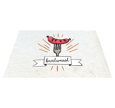 Tischsets originell Bratwurst - TenStickers
