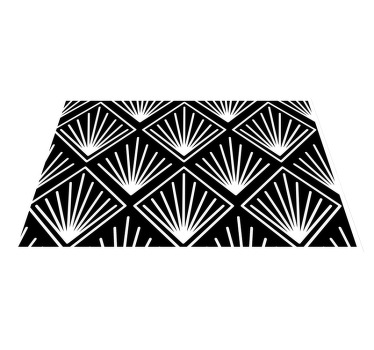 Set de table Art déco motif noir et blanc - TenStickers