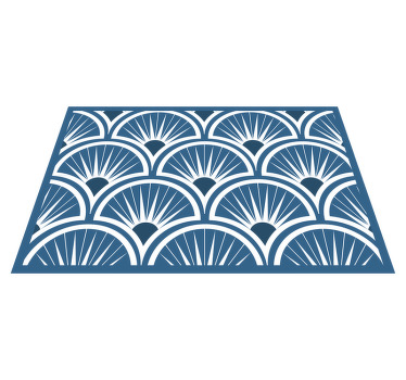 Set de table Art Déco motif bleu et blanc - TenStickers