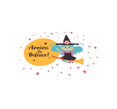 Tovaglietta americana infantile la befana - TenStickers