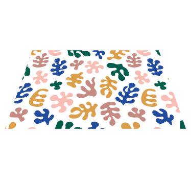 Set de table abstrait coloré de feuilles - TenStickers