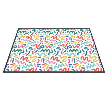 Abstract coloured shapes modern placemats - TenStickers