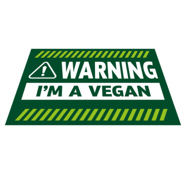 Warning! I'm a vegan original placemats - TenStickers