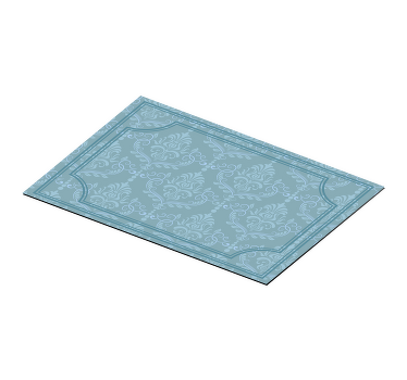 Tischset elegant blau floral barock - TenStickers