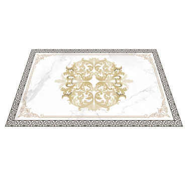 Individual para mesa elegante mármol blanco barroco - TenVinilo