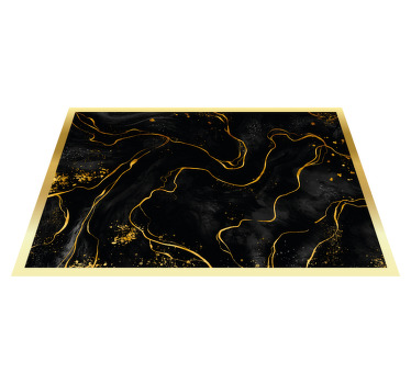 Mata stołowa czarna marmurowa - TenStickers