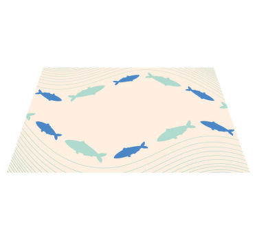 Individual original mesa peces mediterráneo - TenVinilo