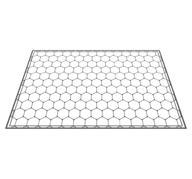 Tegel placemat zeshoekig in wit - TenStickers