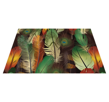 Peacock feathers pattern vinyl placemats - TenStickers