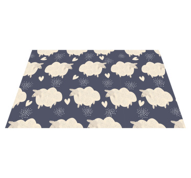 Cute sheep pattern kids placemats - TenStickers