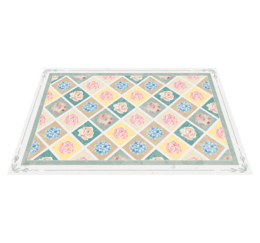 Set de table losanges avec des fleurs - TenStickers