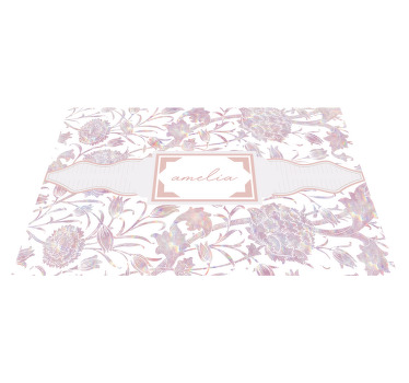 Aanpasbare Distel Placemat met naam - TenStickers