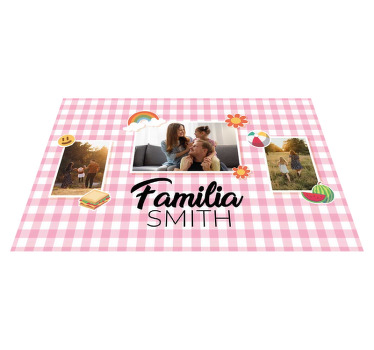 Mantel individual personalizable familia picnic - TenVinilo