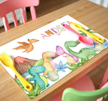 Individual mesa personalizable escena jurásica - TenVinilo