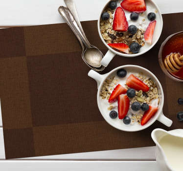 Mante individual moderno cuadrados marrones  - TenVinilo