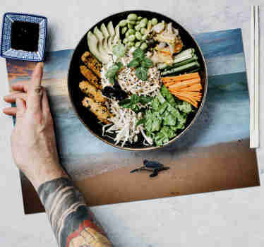 Placemat kleuren Zonsondergang met schildpadden - TenStickers