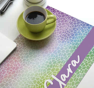 Modern pattern customisable name placemats - TenStickers