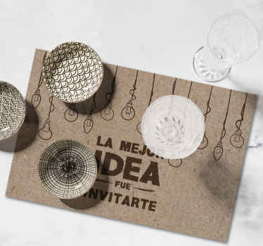 Mantel individual la mejor idea fue invitarte - TenVinilo