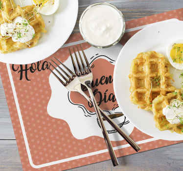 Mantel individual frase sonríe a la vida - TenVinilo