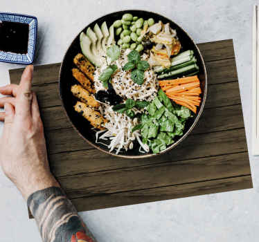 Manteles individuales colores patrón de madera - TenVinilo